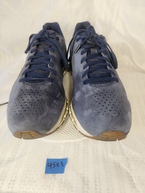 ASICS MEN ATHLETIC SHOES BLUE SUEDE SIZE 12 SNEAKERS GEL- QUANTUM 360 1021A105